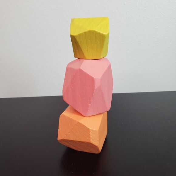 Lovevery Stacking Boulders (3 Pcs) The Free Spirit Play Kit Blocks Incomplete - Picture 1 of 9